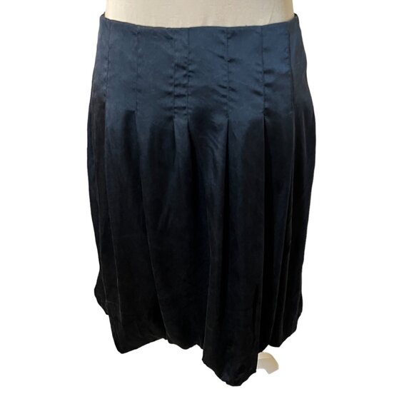 Ectetera Women’s Poof Bubble Hem Skirt Silk Blend Size 4 Black - Picture 1 of 10